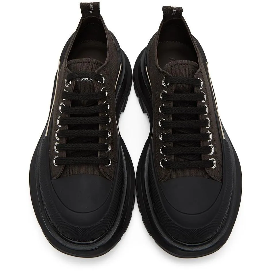Alexander McQueen Brown Tread Slick Platform Sneakers