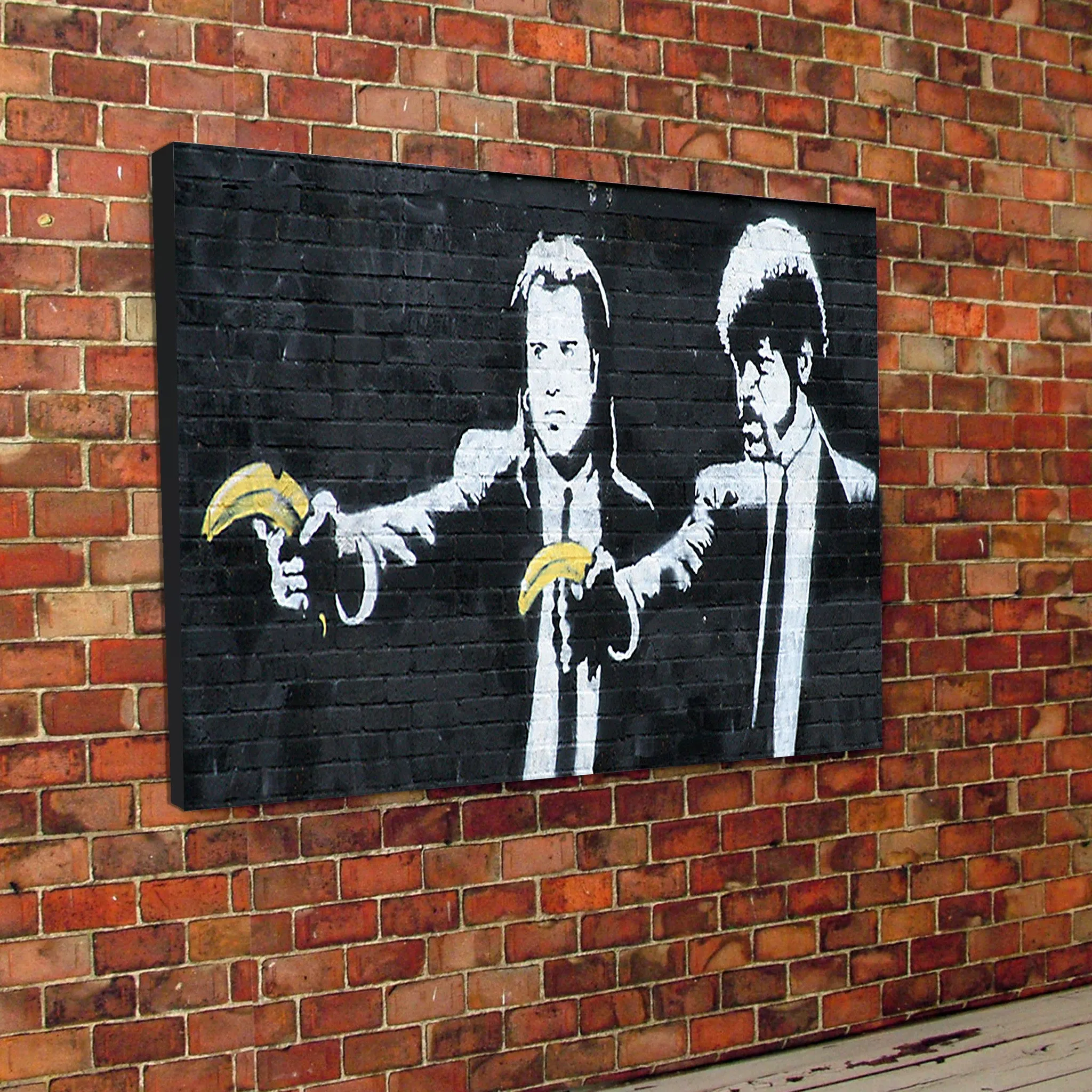 Banksy Print Pulp Fiction Canvas