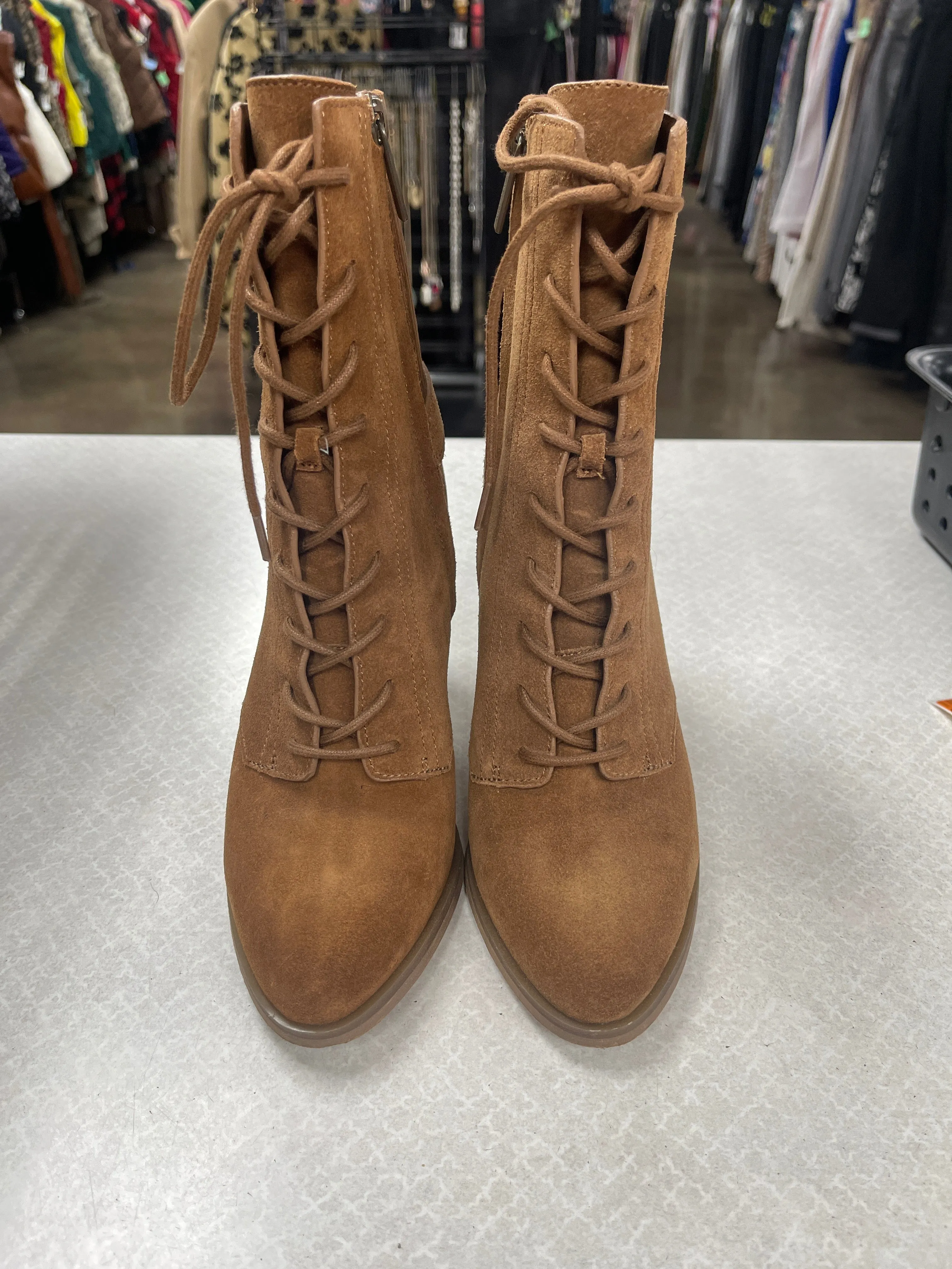 Boots Designer By Michael Kors In Brown, Size:6