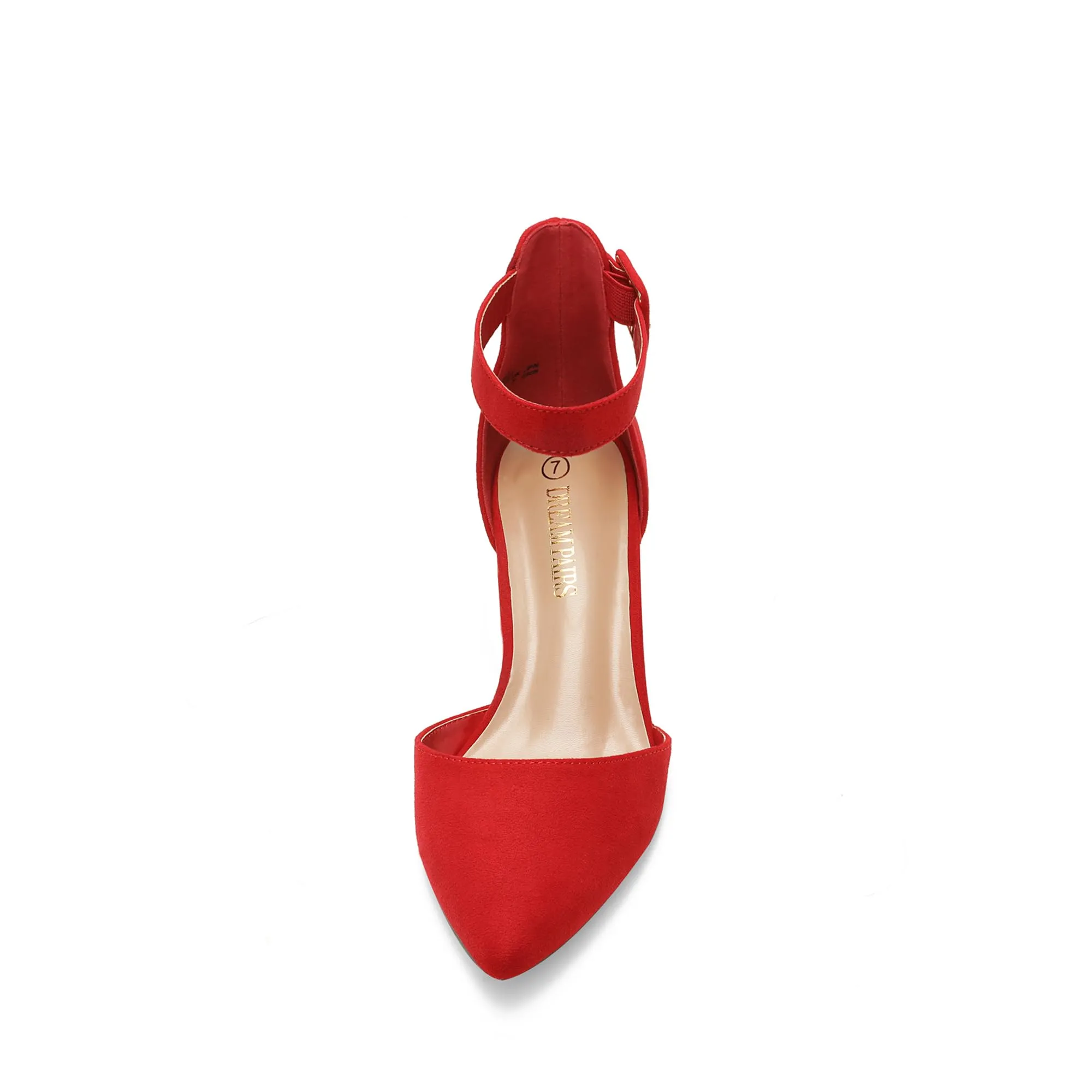 DREAM PAIRS ANNEE Heels Pumps Rhinestone Closed Toe Block Chunky Shoes