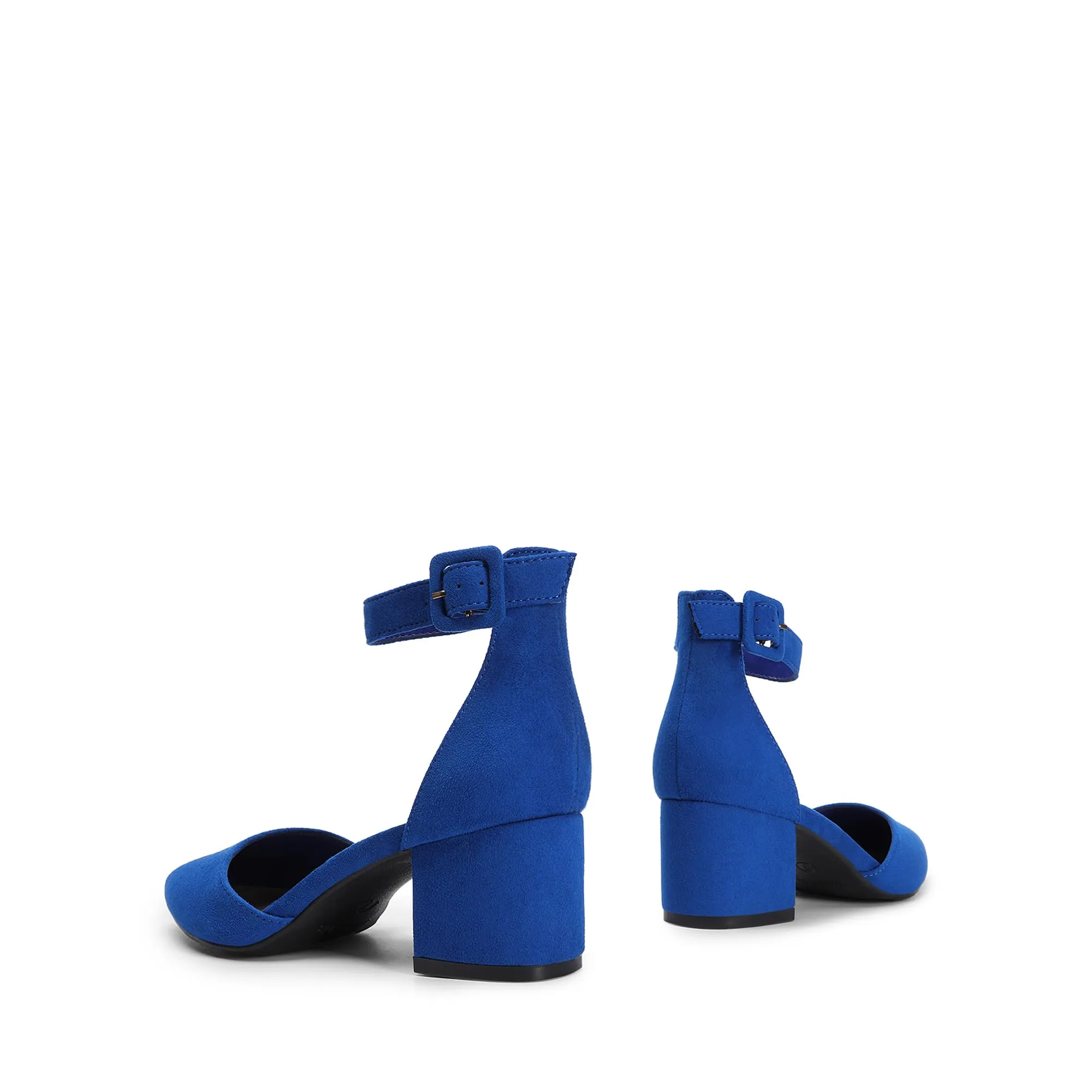 DREAM PAIRS ANNEE Heels Pumps Rhinestone Closed Toe Block Chunky Shoes
