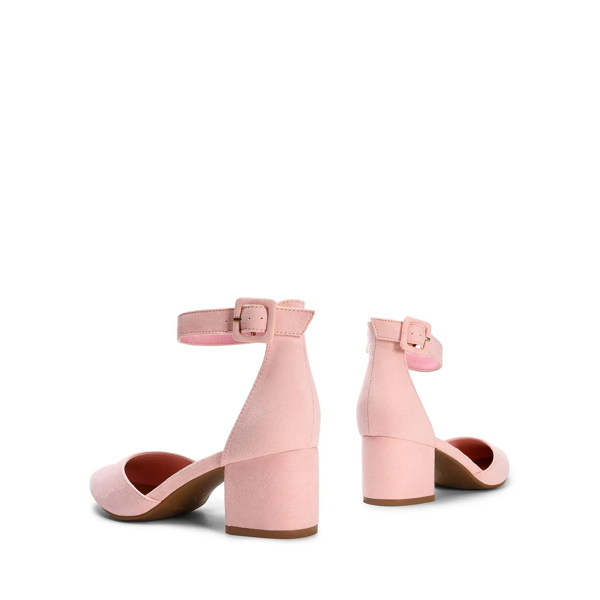 DREAM PAIRS ANNEE Heels Pumps Rhinestone Closed Toe Block Chunky Shoes