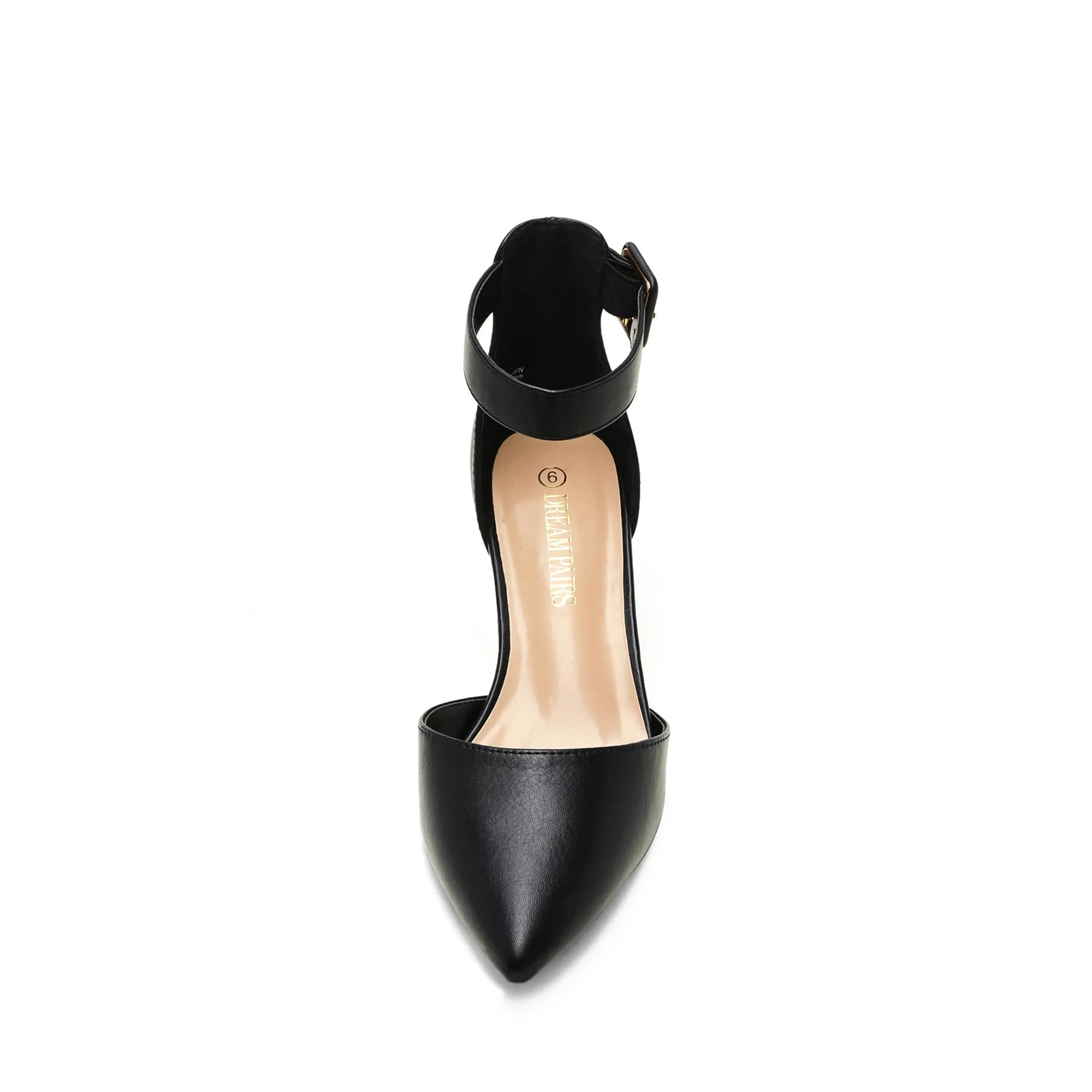 DREAM PAIRS ANNEE Heels Pumps Rhinestone Closed Toe Block Chunky Shoes