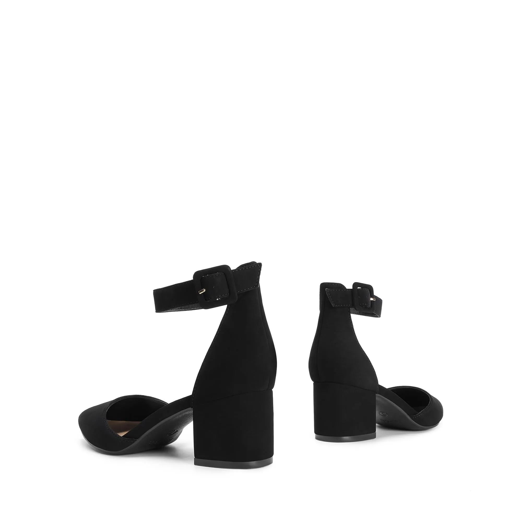 DREAM PAIRS ANNEE Heels Pumps Rhinestone Closed Toe Block Chunky Shoes