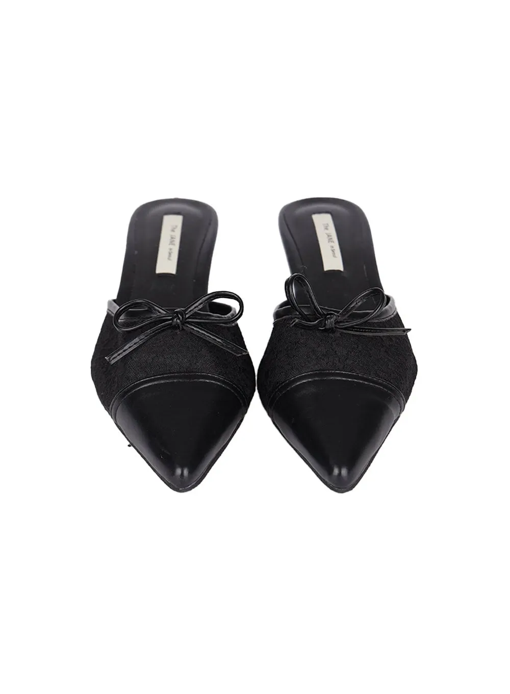 Floral Lace Ribbon Mules CA522