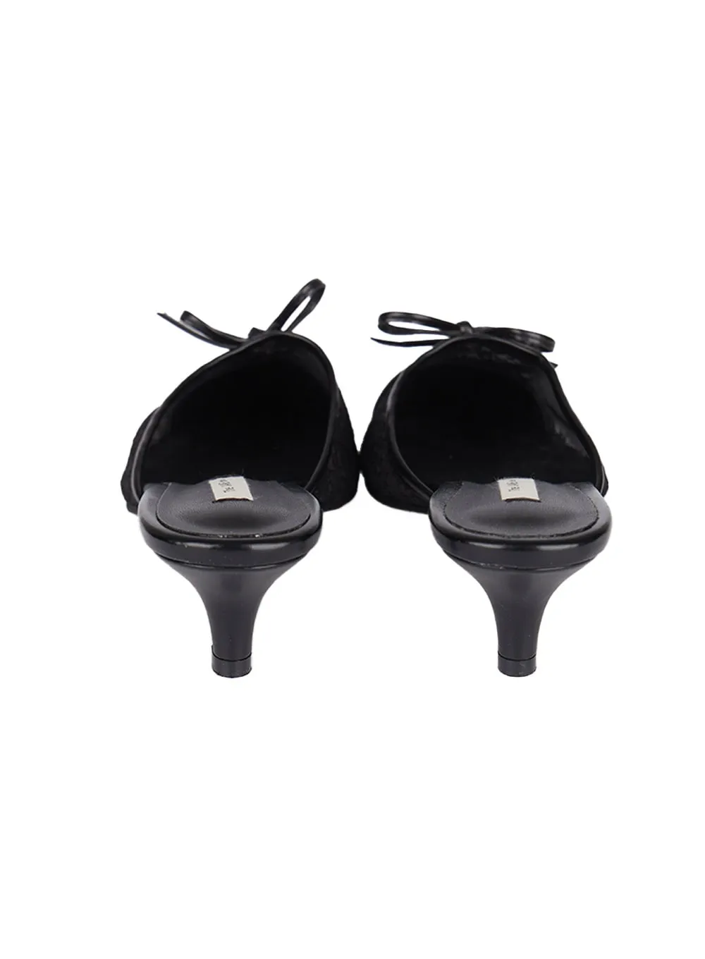 Floral Lace Ribbon Mules CA522