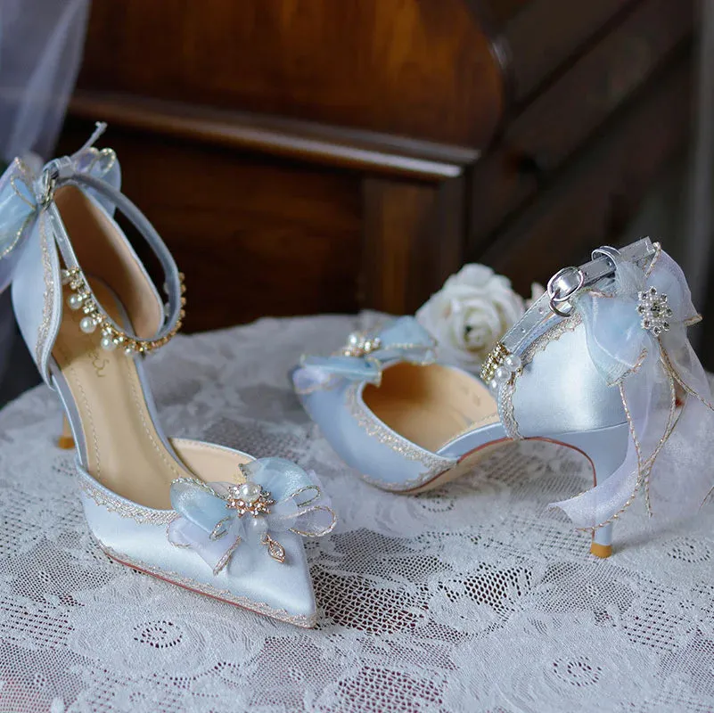 Lace Floral Heels Shoes AD21199
