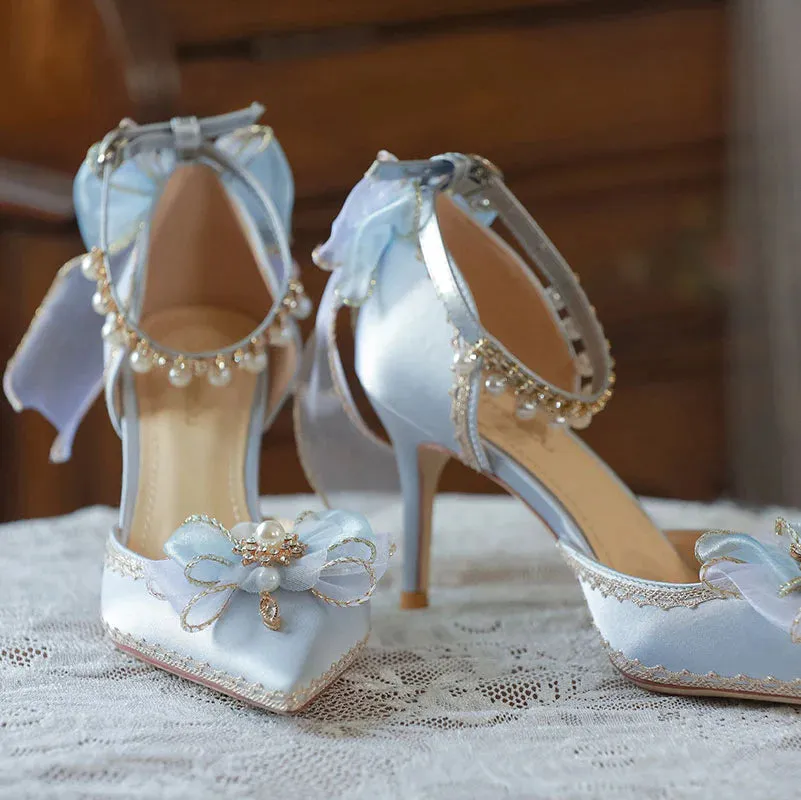 Lace Floral Heels Shoes AD21199