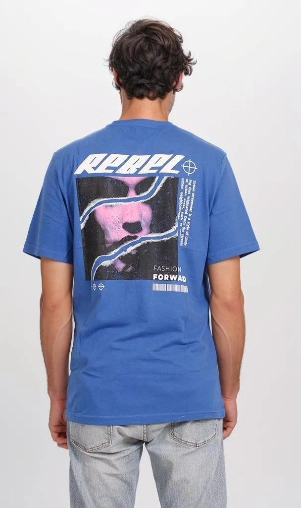 O203105 - Rebel Graphic T-Shirt  Royal Blue