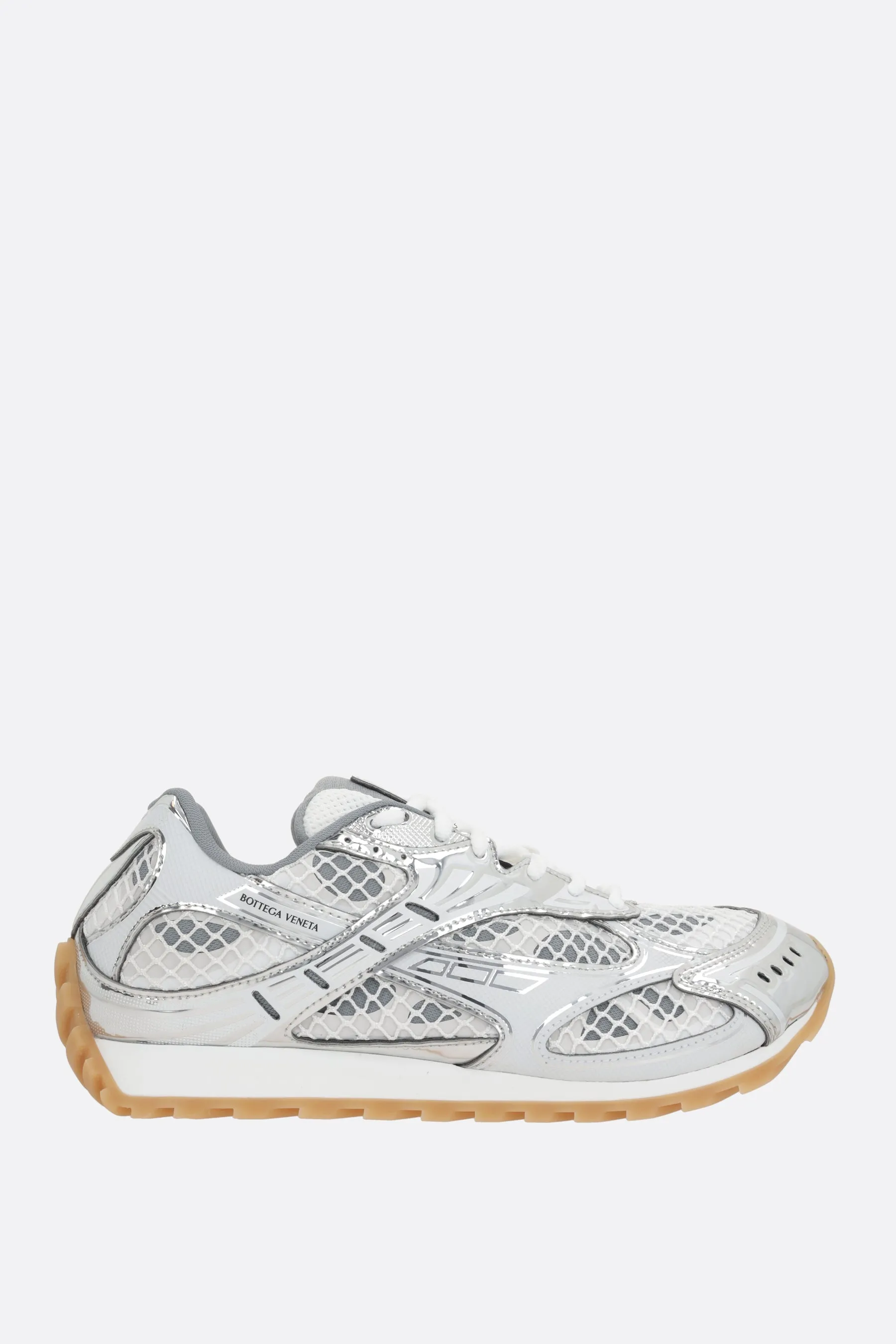 Orbit Mesh and Faux Leather Sneakers