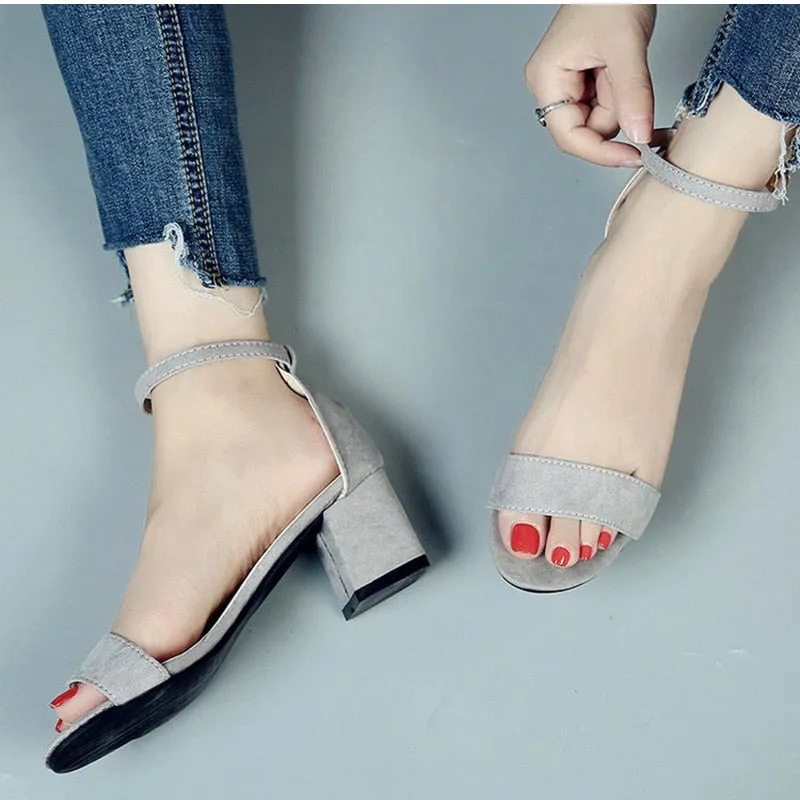 Summer Women Shoes Gladiator Buckle Strap Cover