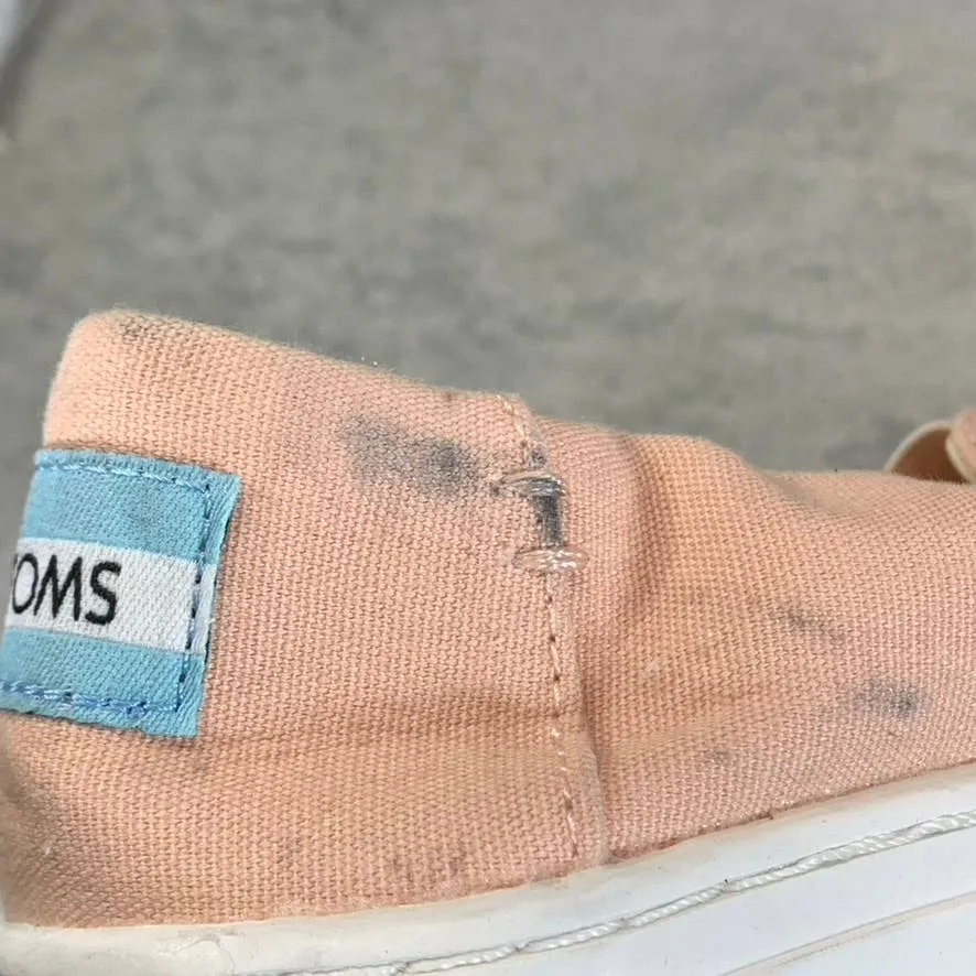 TOMS Women's Salmon Luca Canvas Wrapped Round-Toe Slip-On Sneakers SZ 9