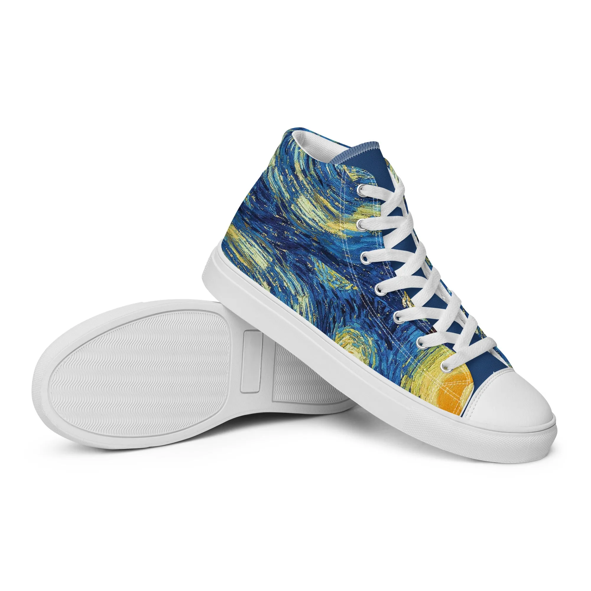 Women’s high top Van Gogh Inspired Starry Night canvas shoes