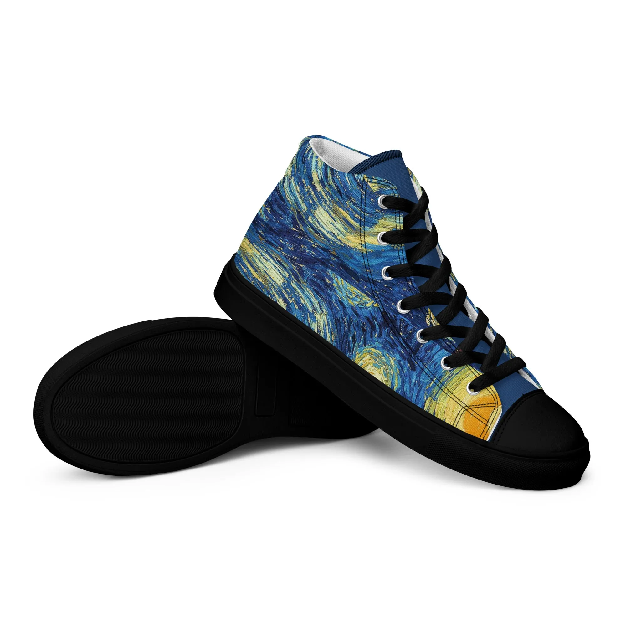 Women’s high top Van Gogh Inspired Starry Night canvas shoes
